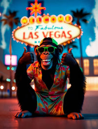 Art Print Kraurart AI - Lights, Laughs, and Las Vegas