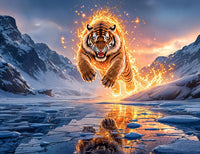 Art Print Aquila Vision AI - The Fiery Tiger