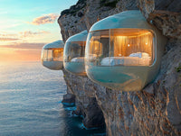 Art Print Future Form Studios AI - Serenity on the Edge