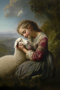 Art Print Zulfiia Ermakova - The Shepherdess's Embrace