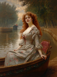 Art Print Zulfiia Ermakova - Portrait of Autumn's Muse