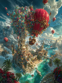 Art Print Alex Bush AI - The Balloon Merriment