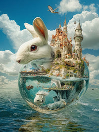 Art Print Alex Bush AI - Sanctuary Between Sky and Sea