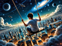 Art Print Aquila Vision AI - Above the City