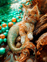 Art Print BogARTai - Mermaid Cat