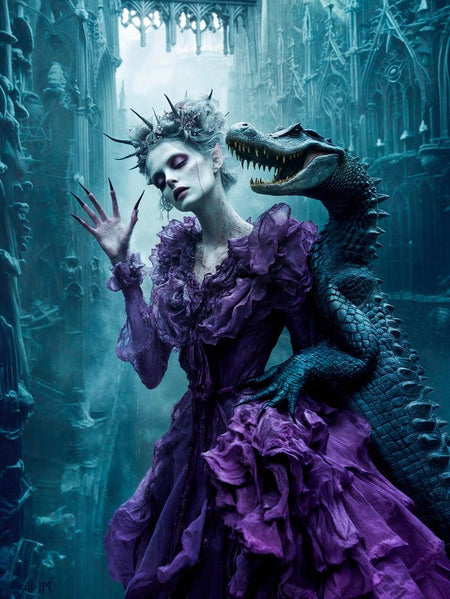 Art Print Irina Malina - Purple Dress, Cold Blood