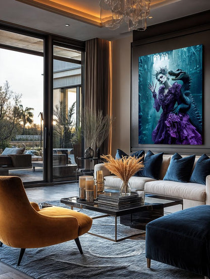 Art Print Irina Malina - Purple Dress, Cold Blood