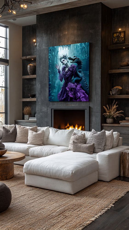 Art Print Irina Malina - Purple Dress, Cold Blood