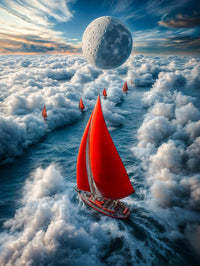 Art Print Irina Malina - Racing the Skywaves