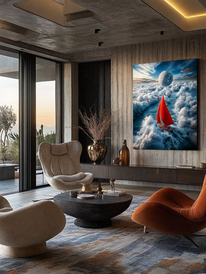 Art Print Irina Malina - Racing the Skywaves