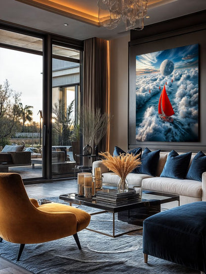 Art Print Irina Malina - Racing the Skywaves