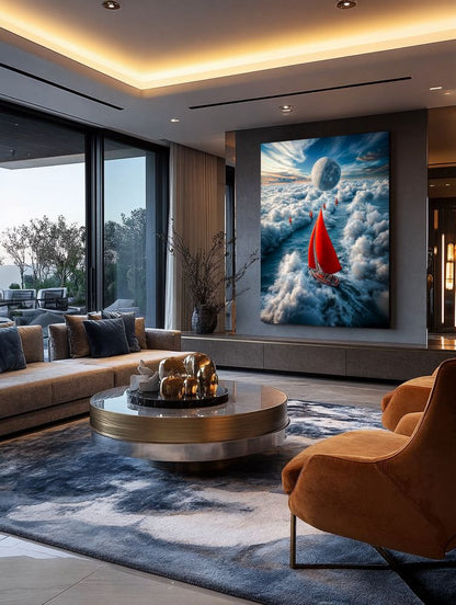 Art Print Irina Malina - Racing the Skywaves