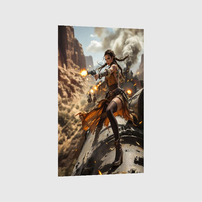 Art Print Anton Kravsov AI - Rebel on the Rails