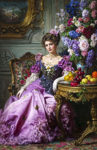Art Print Zulfiia Ermakova - The Lady of Lavender Dreams