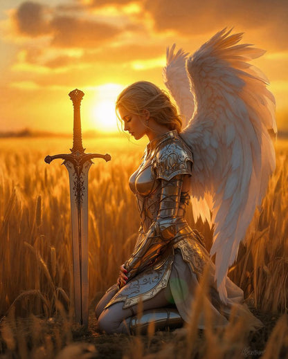 Art Print Anton Kravsov AI - Guardian of the Golden Fields