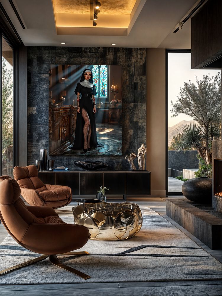 Art Print Anton Kravsov AI - Lit by Grace, Marked by Fire