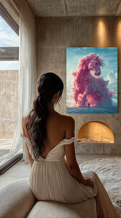 Art Print Future Form Studios AI - The Pink Tempest