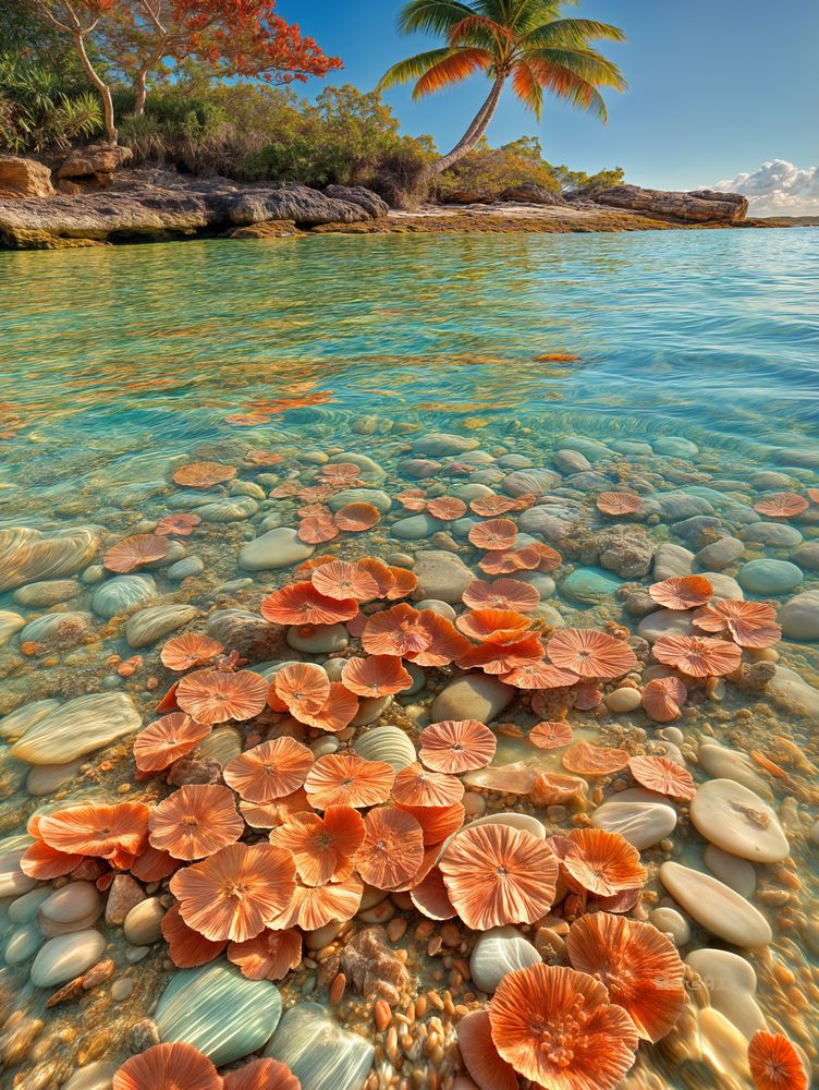 Art Print BonsAI - Coral Blossom Shore