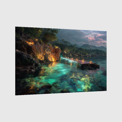 Art Print BonsAI - Glowing Waterscape