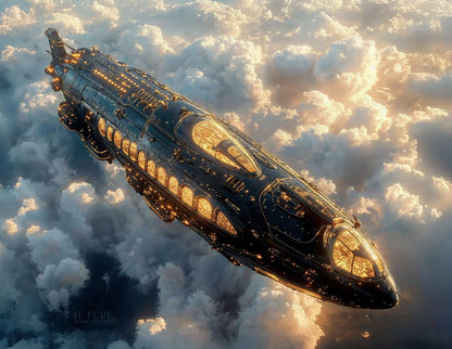Art Print Future Form Studios AI - The Leviathan of the Heavens