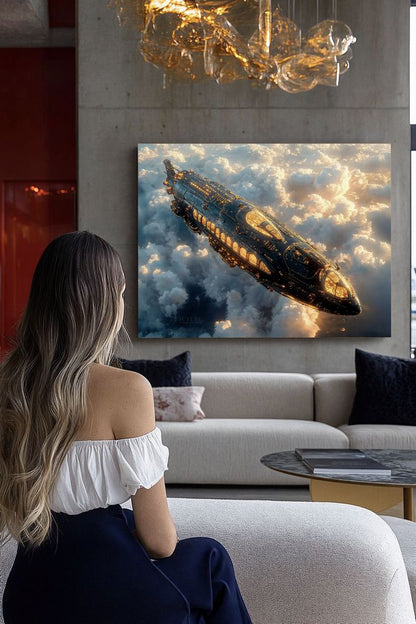 Art Print Future Form Studios AI - The Leviathan of the Heavens
