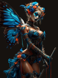 AI Artists Battle Poster Black AI Butterfly
