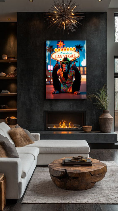 Art Print Kraurart AI - Lights, Laughs, and Las Vegas