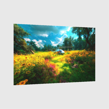 Art Print BonsAI - Sunflowers and Steel