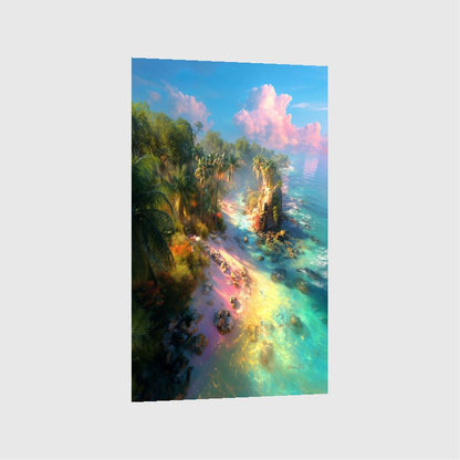Art Print BonsAI - Rainbow Shoreline Dreams