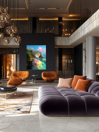 Art Print BonsAI - Rainbow Shoreline Dreams