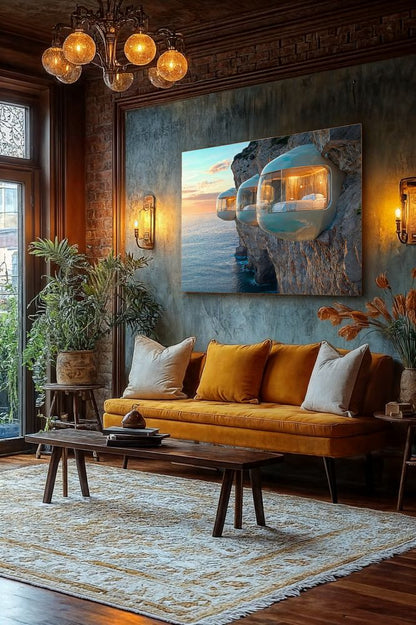 Art Print Future Form Studios AI - Serenity on the Edge