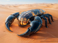 Art Print Future Form Studios AI - The desert sleeps.But the future crawls