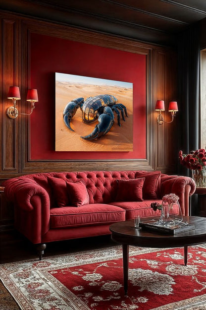 Art Print Future Form Studios AI - The desert sleeps.But the future crawls