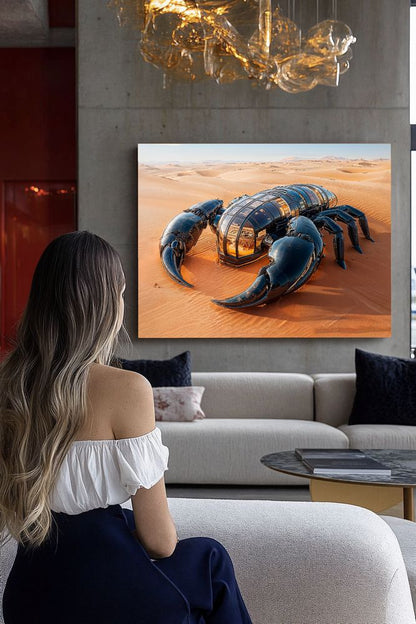 Art Print Future Form Studios AI - The desert sleeps.But the future crawls