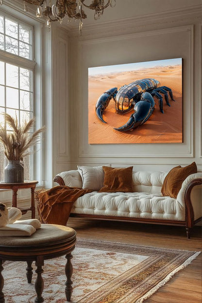 Art Print Future Form Studios AI - The desert sleeps.But the future crawls
