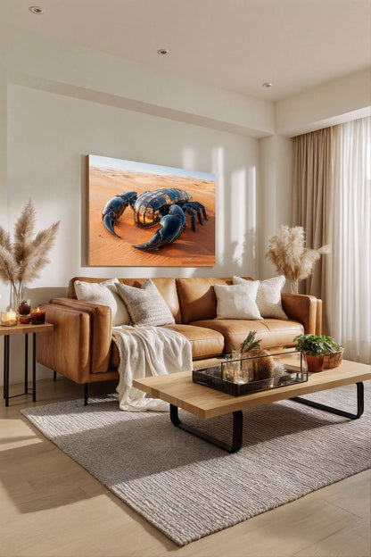 Art Print Future Form Studios AI - The desert sleeps.But the future crawls
