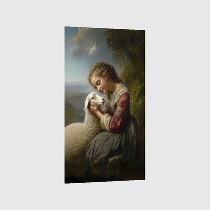 Art Print Zulfiia Ermakova - The Shepherdess's Embrace
