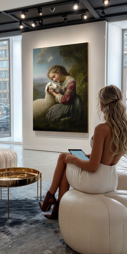 Art Print Zulfiia Ermakova - The Shepherdess's Embrace