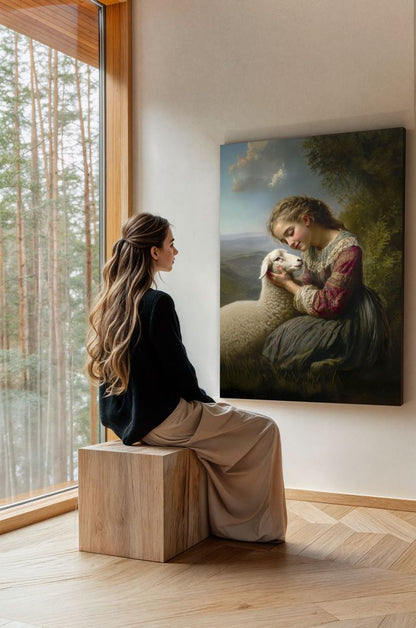 Art Print Zulfiia Ermakova - The Shepherdess's Embrace