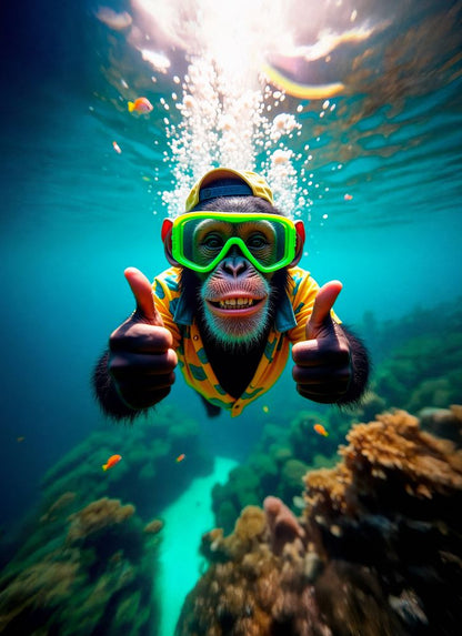 Art Print Kraurart AI - Deep Dive Darwin