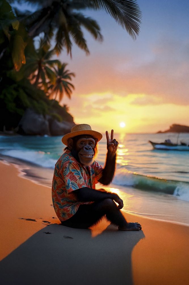 Art Print Kraurart AI - Ape-solute Paradise
