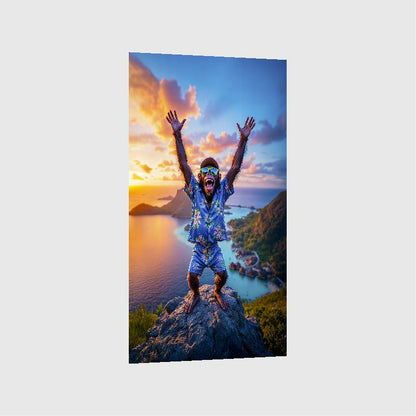 Art Print Kraurart AI - Sandy Toes & Sunset Glows