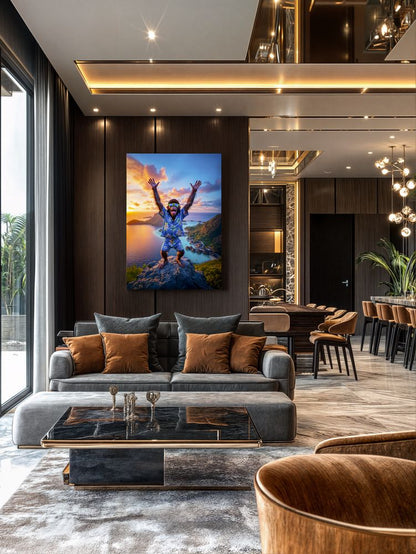 Art Print Kraurart AI - Sandy Toes & Sunset Glows