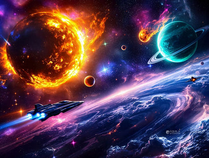 Art Print Aquila Vision AI - Cosmic Convergence