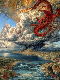 Art Print Existence Games - Land of Dragons