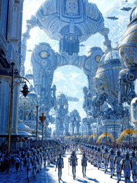 Art Print Existence Games - Planet of Machines Existence