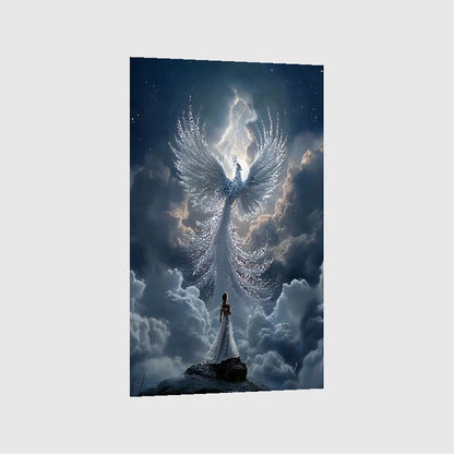 Art Print BeastiVerse AI - The Girl and the Phoenix