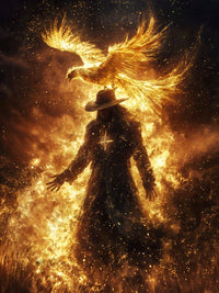 Art Print BeastiVerse AI - The Phoenix Prophecy