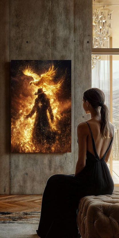 Art Print BeastiVerse AI - The Phoenix Prophecy