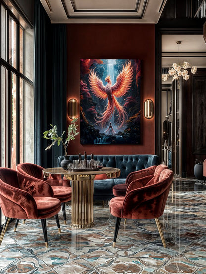 Art Print BeastiVerse AI - Phoenix Serenade